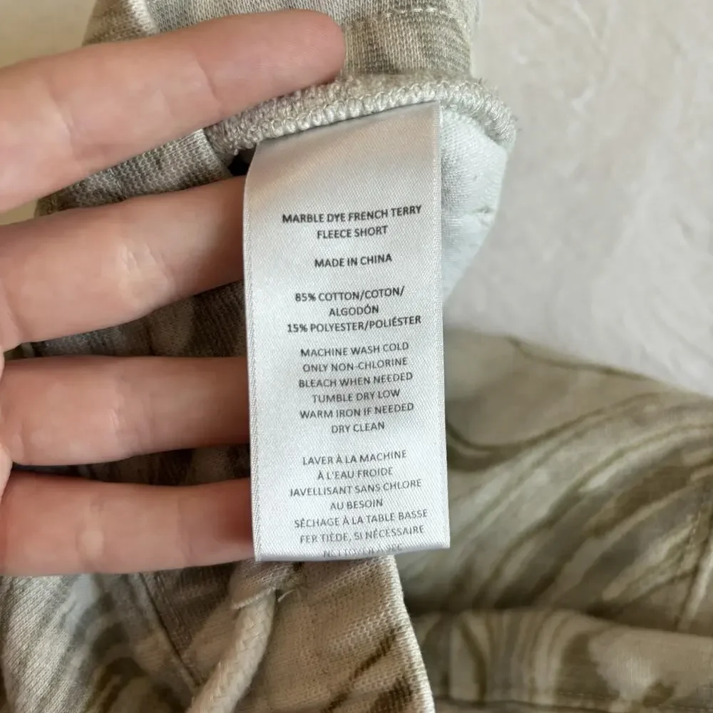 Joe’s Jeans Mens XL Marble Dye French Terry Sweat Shorts Gray Green Drawstring